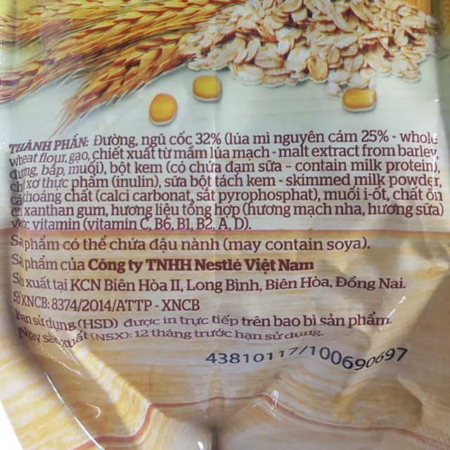 Ngủ cốc dinh dưỡng nesvita bịch 400g