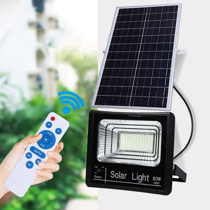 Đèn Led Pha Năng Lượng Mặt Trời - Đèn Pha Solar Light Công Suất Cao 25w/40w/60w D11 - Có Điều Khiển