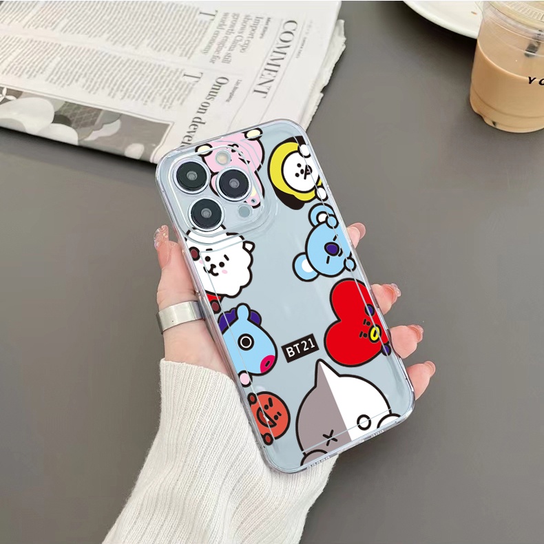 Ốp Điện Thoại TPU Gel Đệm Khí Chống Rơi Hình BT21 Cho Samsung Galaxy A33 A53 A73 5G A32 A52 A72 A31 A51 A71 A23