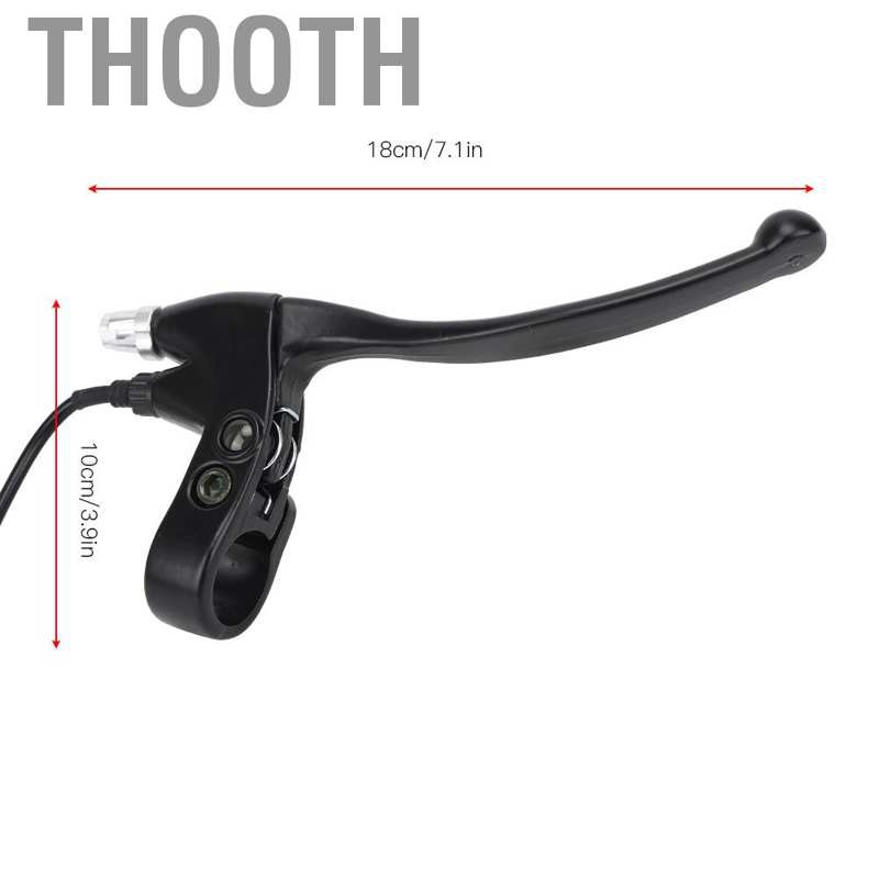 Thooth Thicken Aluminium E-bike Brake Lever Kits for Electric Bicycle Scooter Black