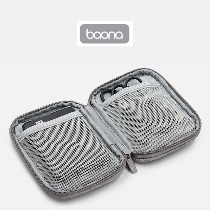 Túi đựng phụ kiện đa năng, đựng ĐT, ổ cứng di động, cáp... Baona BN-C001
