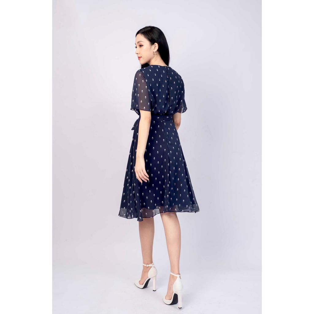 Đầm voan xòe, kèm dây đai eo MMOutfit M-DA000421198