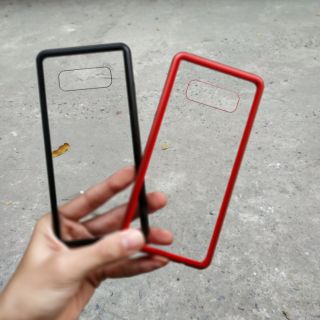 Ốp lưng Samsung Galaxy Note 9 viền kim loại lưng kính trong suốt hít nam châm 360
