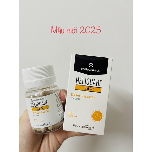 Viên uống chống nắng sáng da Heliocare 360 D plus chống lão hóa