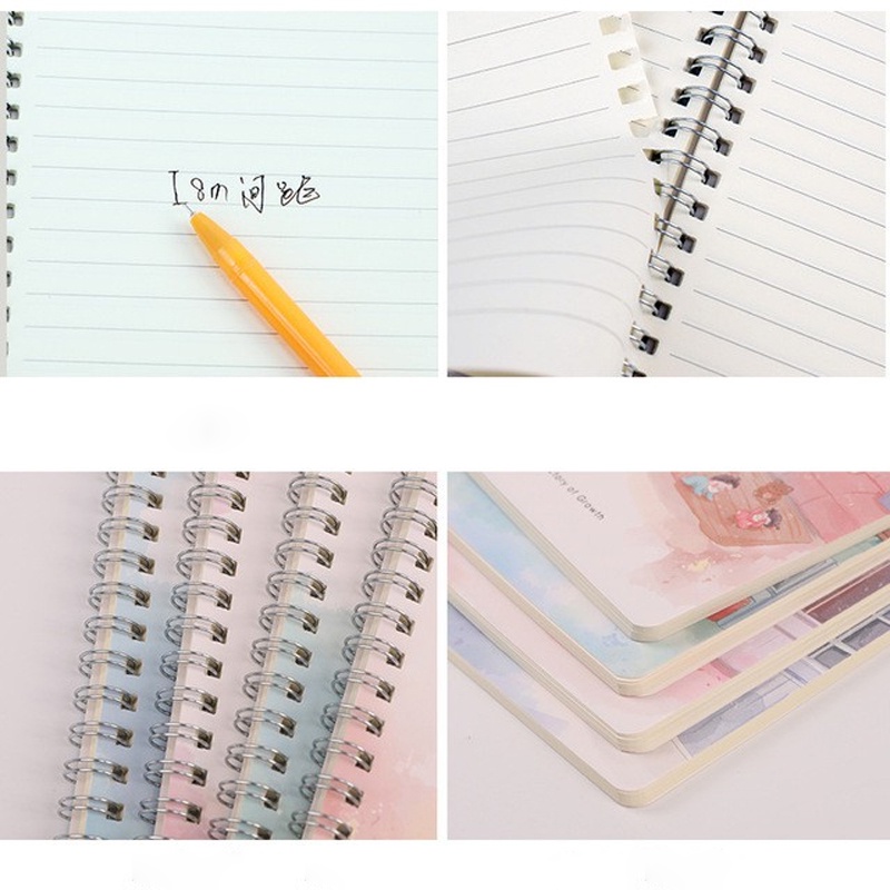 Sổ tay lò xo A5 phong cách Basic, Hand Drawn, Watercolor 120 trang nhiều phân loại BMBooks