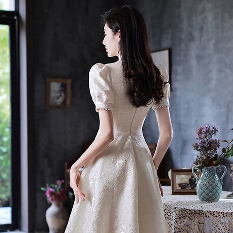 Iv Đầm Sườn Xám Nhỏ Nhắn Phong Cách Pháp Thời Trang Cao Cấp Dành Cho Nữ