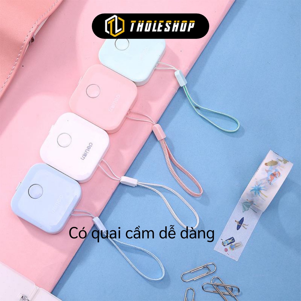 Thước Dây - Thước Dây Cuộn Rút Thu Tự Động  Deli Tiện Lợi 150cm, Đo Số Đo Cơ Thể 8501