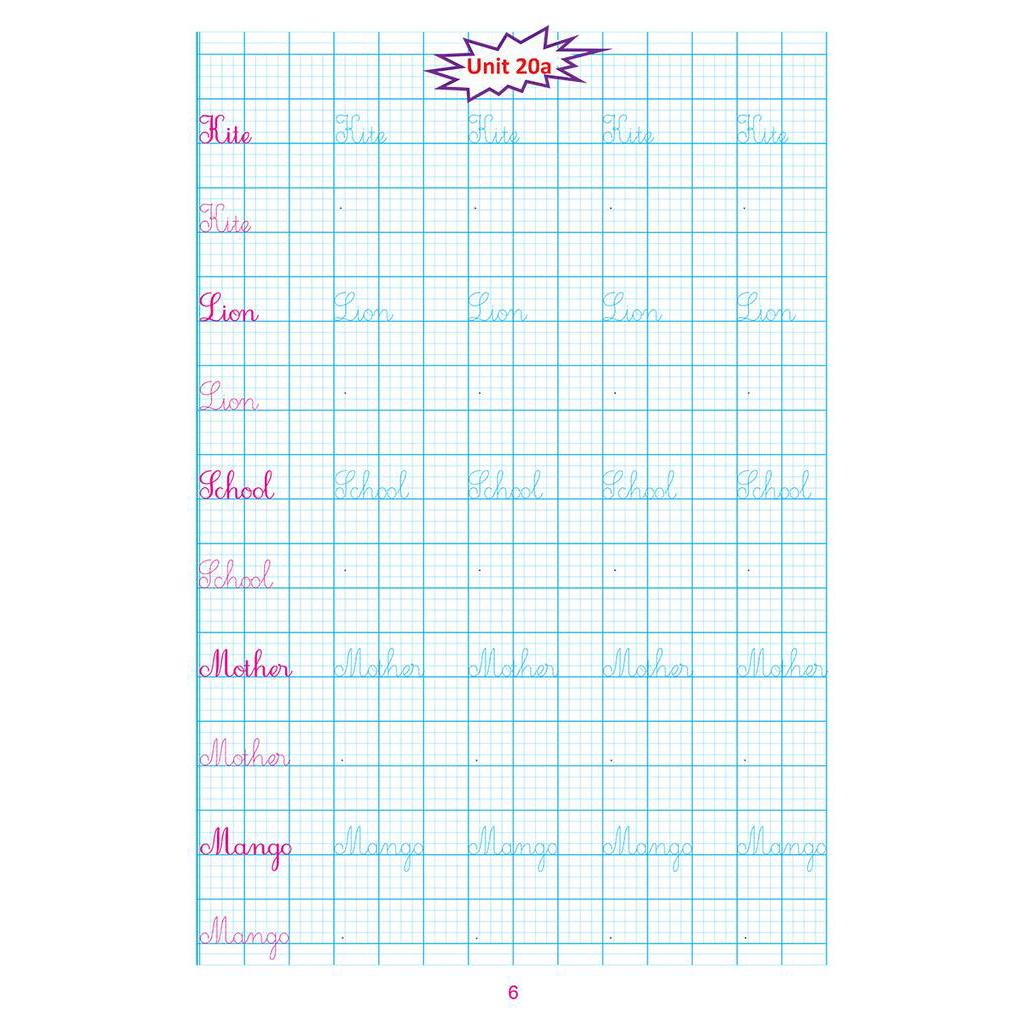 Sách Luyện Viết Tiếng Anh Trình Bày Trên Giấy Ô Li Dành Cho Học Sinh Lớp 1 - Tập 2