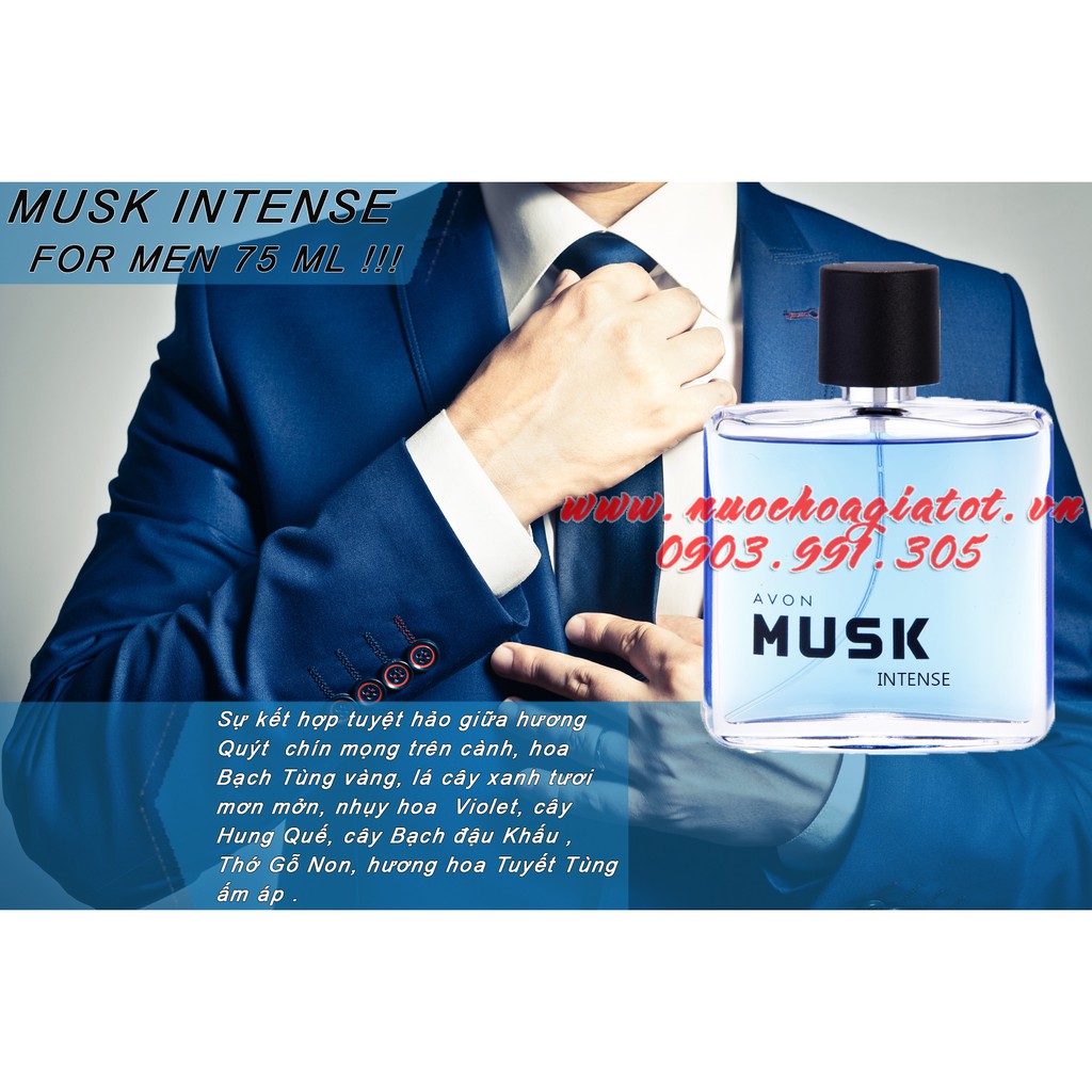 FREE SHIP CHÍNH HÃNG NƯỚC HOA NAM AVON MUSK INTENSE FOR MEN 75ML | BigBuy360 - bigbuy360.vn