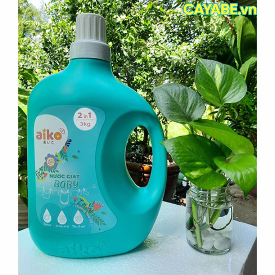 Nước Giặt Xả Aiko Hương Hoa Cỏ - Màu Xanh