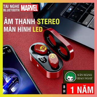 【CỰC HOT】Tai nghe Bluetooth Tai nghe không dây LED Marvel Avengers Iron Man-Người nhện-Captain America