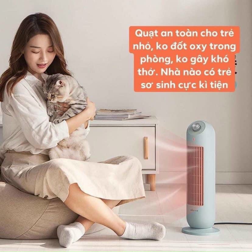 Máy sưởi-Quạt sưởi đứng Bear có thể xoay 90 độ,an toàn cho gia đình mùa Đông lạnh giá-Bảo hành 12 tháng