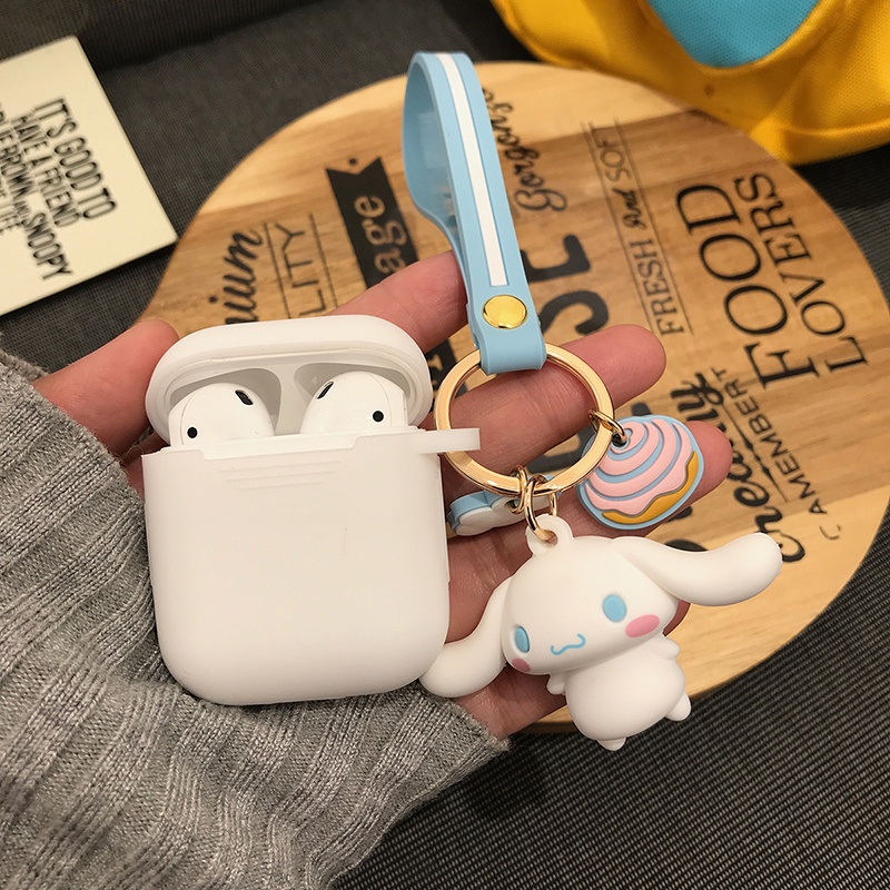 Vỏ Bảo Vệ Hộp Sạc Tai Nghe Bluetooth Không Dây AirPods 12 / 11 Bằng Silicon Mềm Hình Chú Chó Sanrio Pudding Dễ Thương