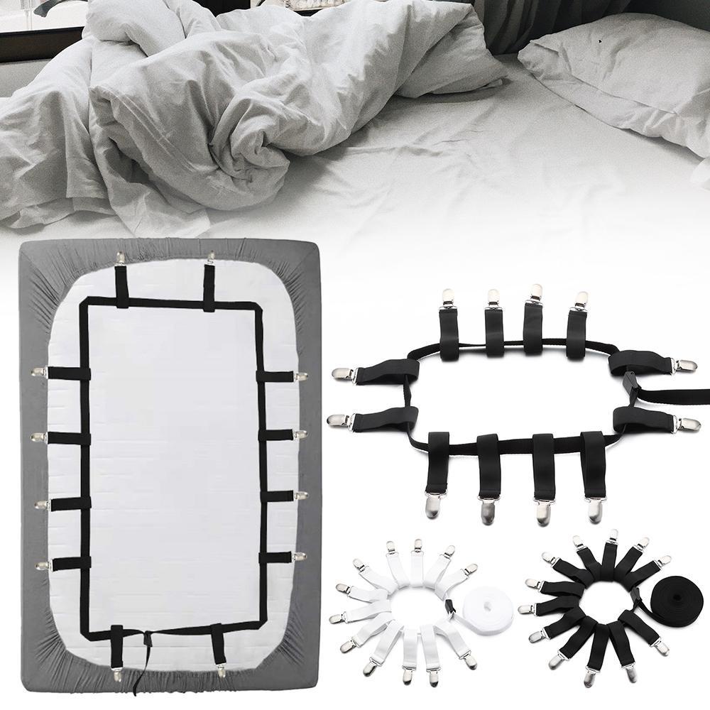 LONTIME Dây Đai Cố Định Ga Giường 12 Mặt Chống Trượt