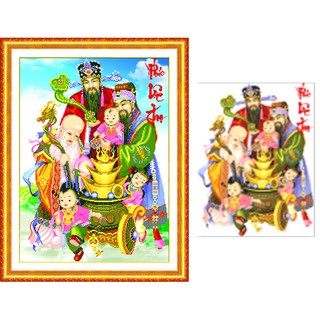 Tranh đính đá H2014 - Tam tiên: Phúc-Lộc-Thọ
