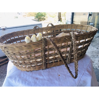 Đạo Cụ Chụp Hình Nôi  mây siêu xinh xắn dành cho bé 0-6 tháng tuổi L72cm x H35cm (tay cầm 40cm) x W40cm, có hình thật