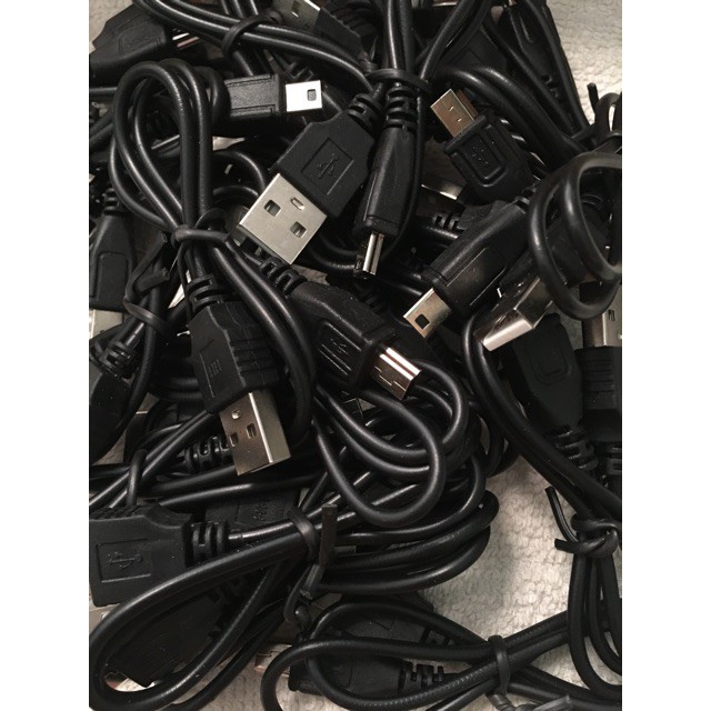 Dây sạc loa pháp thoại, đài niệm phật, máy MP3, GPS...  Đầu Đực Bằng Đồng USB Sang MINI