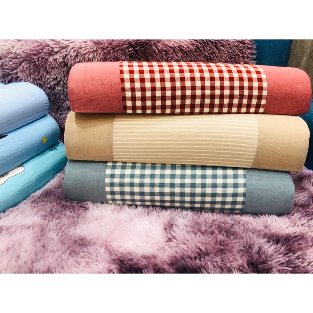 Gối cao su non người lớn vỏ cotton 100%- giao màu ngẫu nhiên