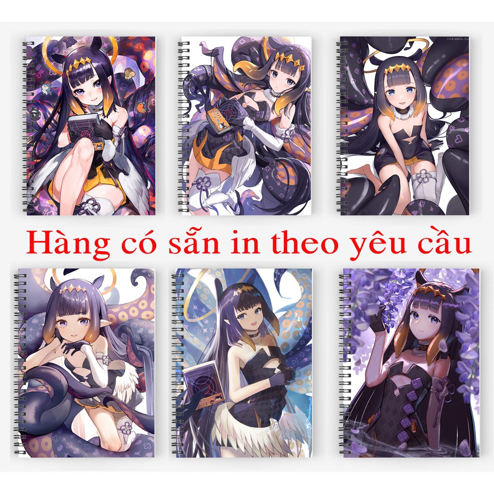 sổ tay Uruha Rushia hololive english sổ gáy xoắn 200 trang