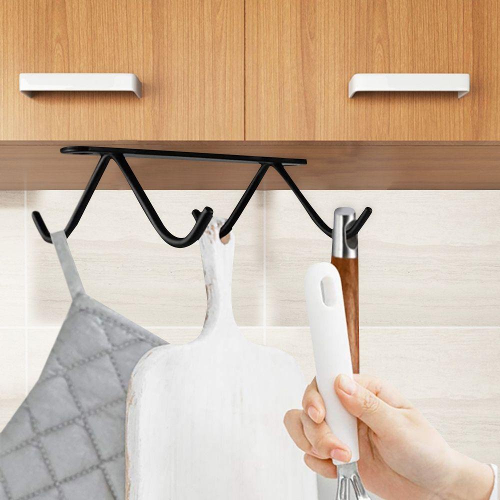 CONOPERY Giá Úp Ly Đa Năng Có Móc Treo Tiện Dụng Cho Nhà Bếp