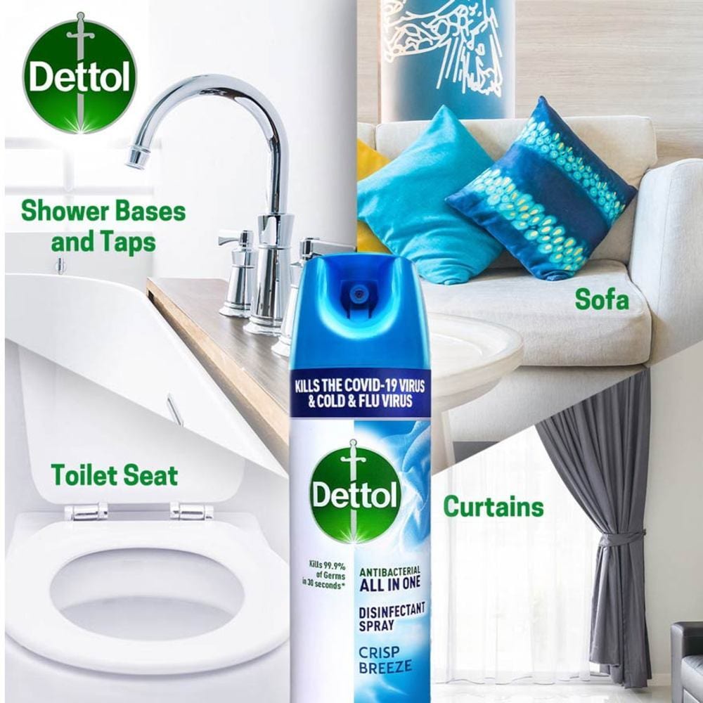 Bình Xịt khử trùng &amp; Diệt Khuẩn Dettol Disinfectant Spray diệt 99,9% virus 225ml / 450ml - NK Singapore (4 mùi hương)