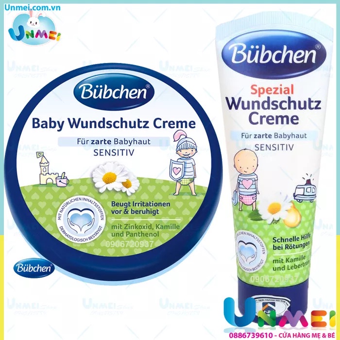 Kem Hăm cho Bé - Bộ Kem Chống Hăm Bubchen 150ml Và Kem Giảm Hăm Dưỡng Da Bubchen 75ml