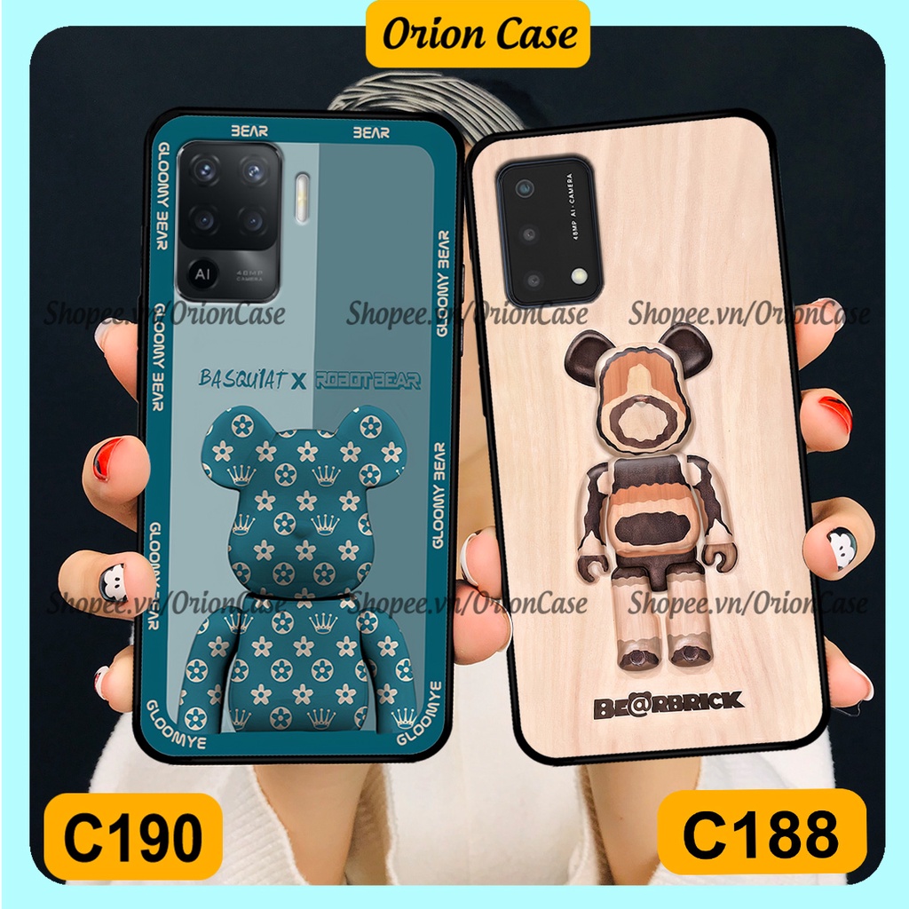 Ốp lưng Oppo A74 / A94 / A95 in hình bearbrick 3D thời trang, cá tính. ốp chống sốc, bền đẹp