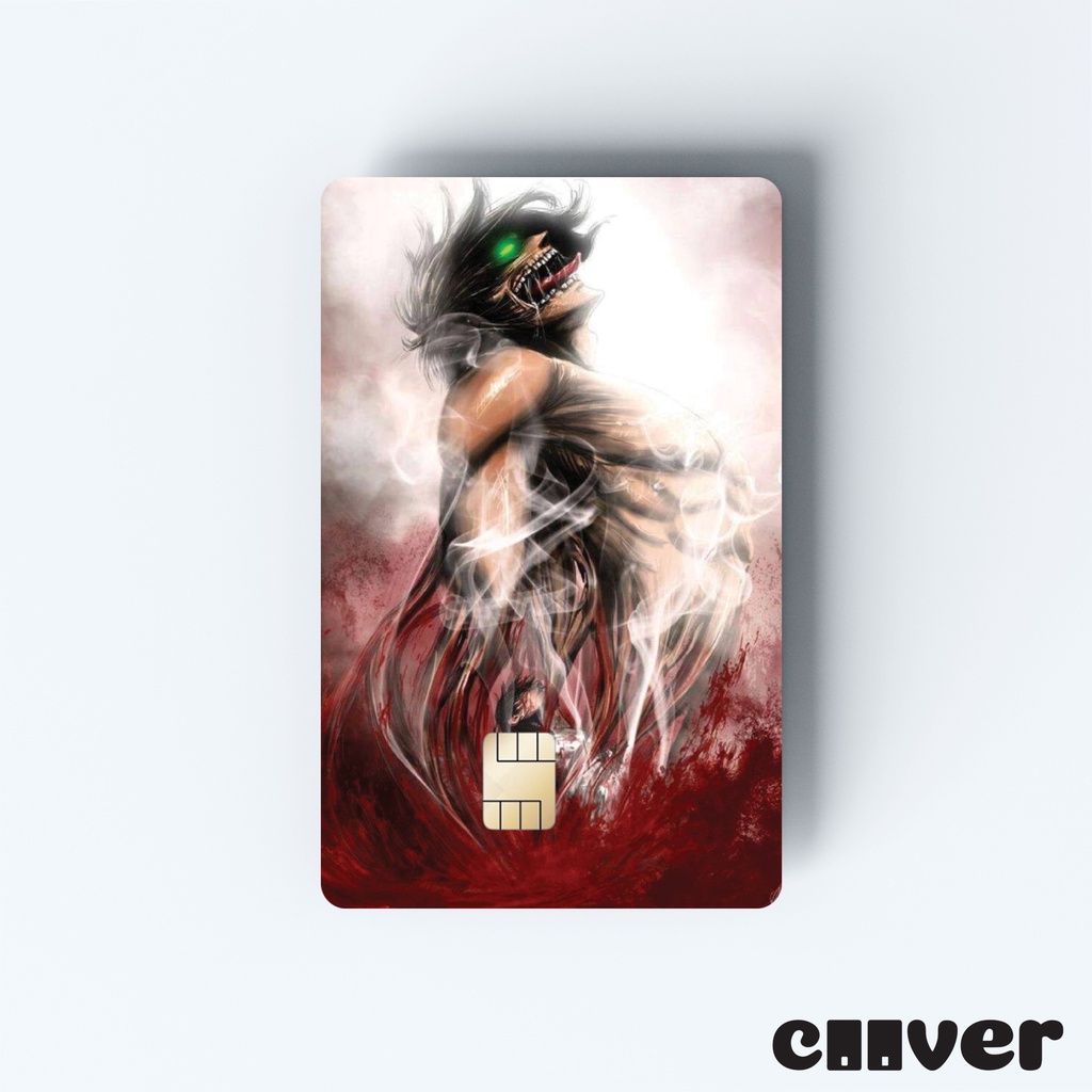 ATTACK ON TITAN1 - Miếng dán thẻ FREESHIP – Miếng dán thẻ ngân hàng/thẻ ATM, thẻ chung cư, thẻ thang máy, thẻ gửi xe,...