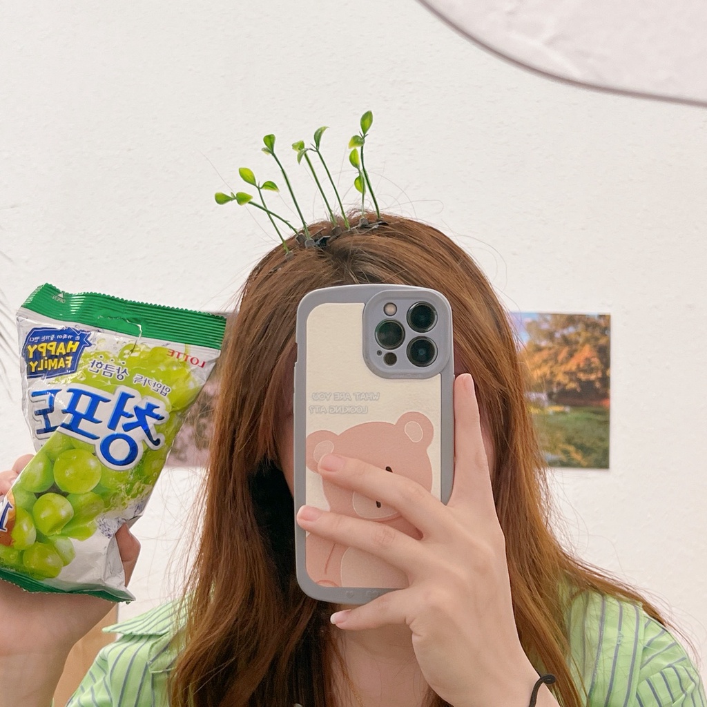 Kẹp Tóc Vịt Vàng Gà Con Mầm Cây Hoa Hồng Mini Lò Xo