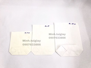 100c Túi giấy trắng size 12x12