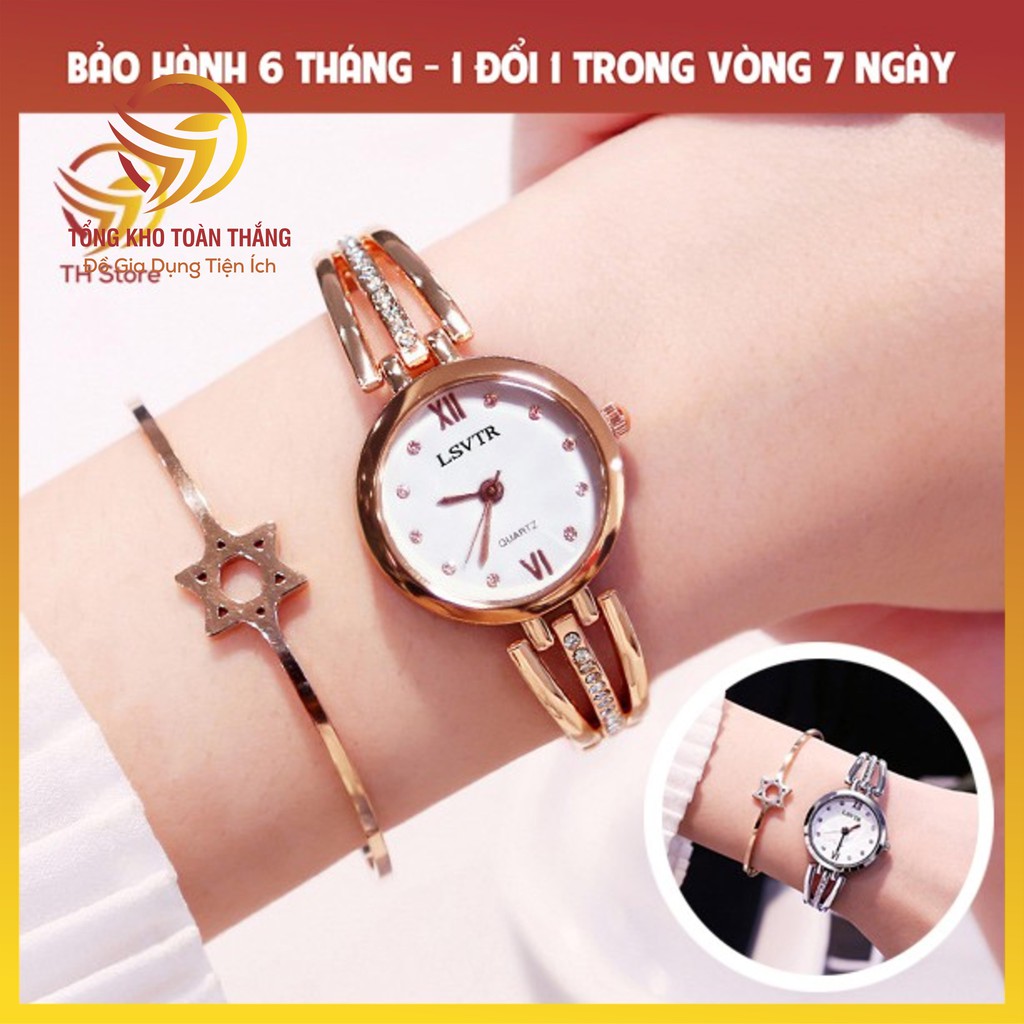 Đồng Hồ Nữ LSVTR Dây Đính Đá Sang Chảnh - TH30