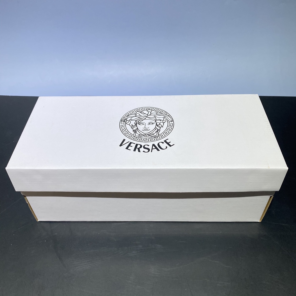 Hộp giấy carton Versace Medusa đựng giày dép quần áo mũ nón gói quà đóng hàng giá rẻ kèm bill thẻ giấy