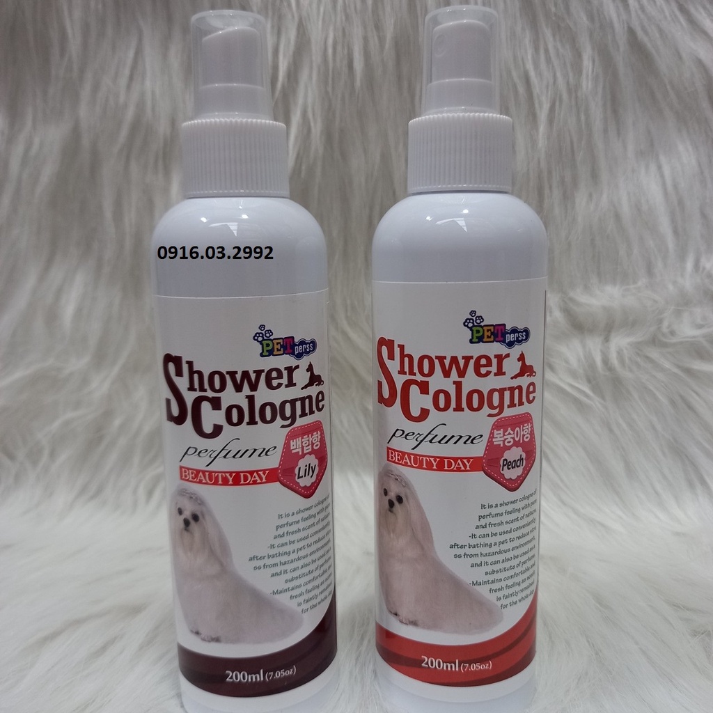 Nước hoa cao cấp cho chó mèo, nước hoa chó mèo 200ml nhập khẩu Hàn Quốc