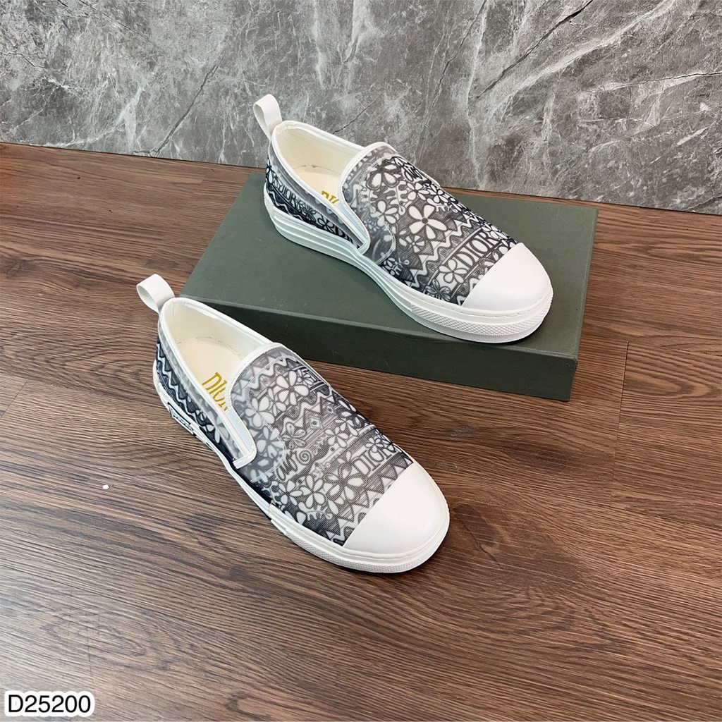 Giày Lười DIOR.. & DG Cao Cấp Dành  Cho Nam. Giày Slipon Nam  DI.OR - D&G Họa Tiết Sang Trọng Trẻ Tung -MINH TÂY STORE