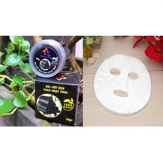 Combo hot gel lột mụn than hoạt tính và mặt nạ lột 25 miếng