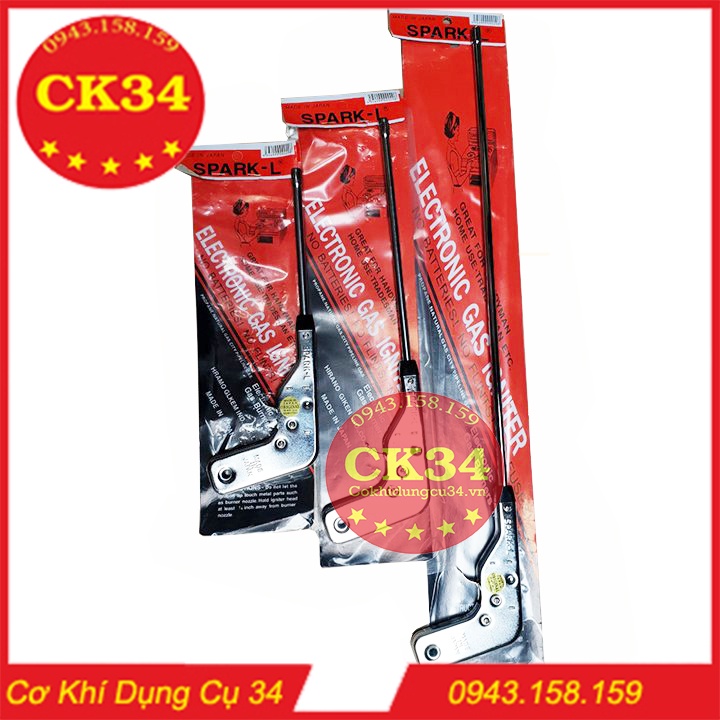 Súng đánh tia lửa mồi bếp ga MADE IN JANPAN SPARK-L INOX dài 37cm