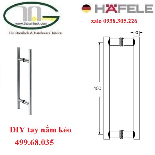 Tay nám kéo chữ H C-C 400MM 499.68.035