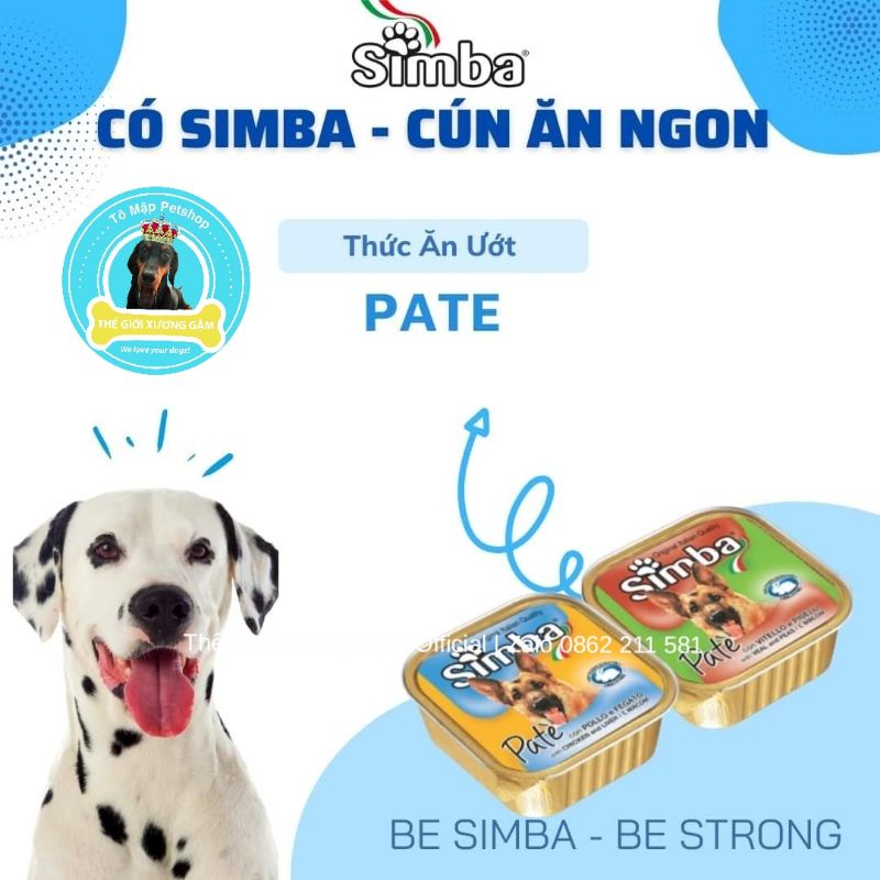 [HSD2025] PATE SIMBA Ý CỦA HÃNG MONGE CHO CHÓ 150GR/300GR