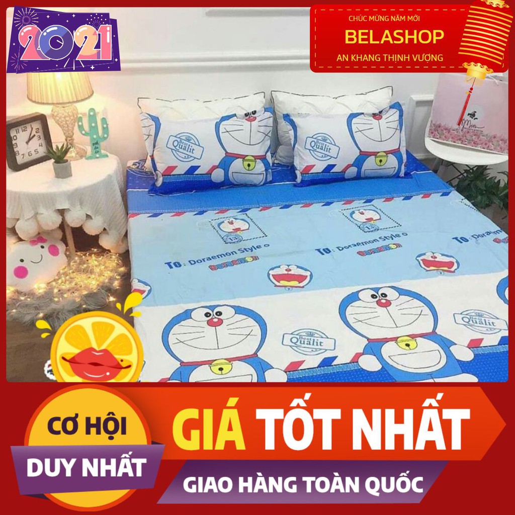 Bộ ga gối Drap 1m2 Cotton Poly Vikona mã 05