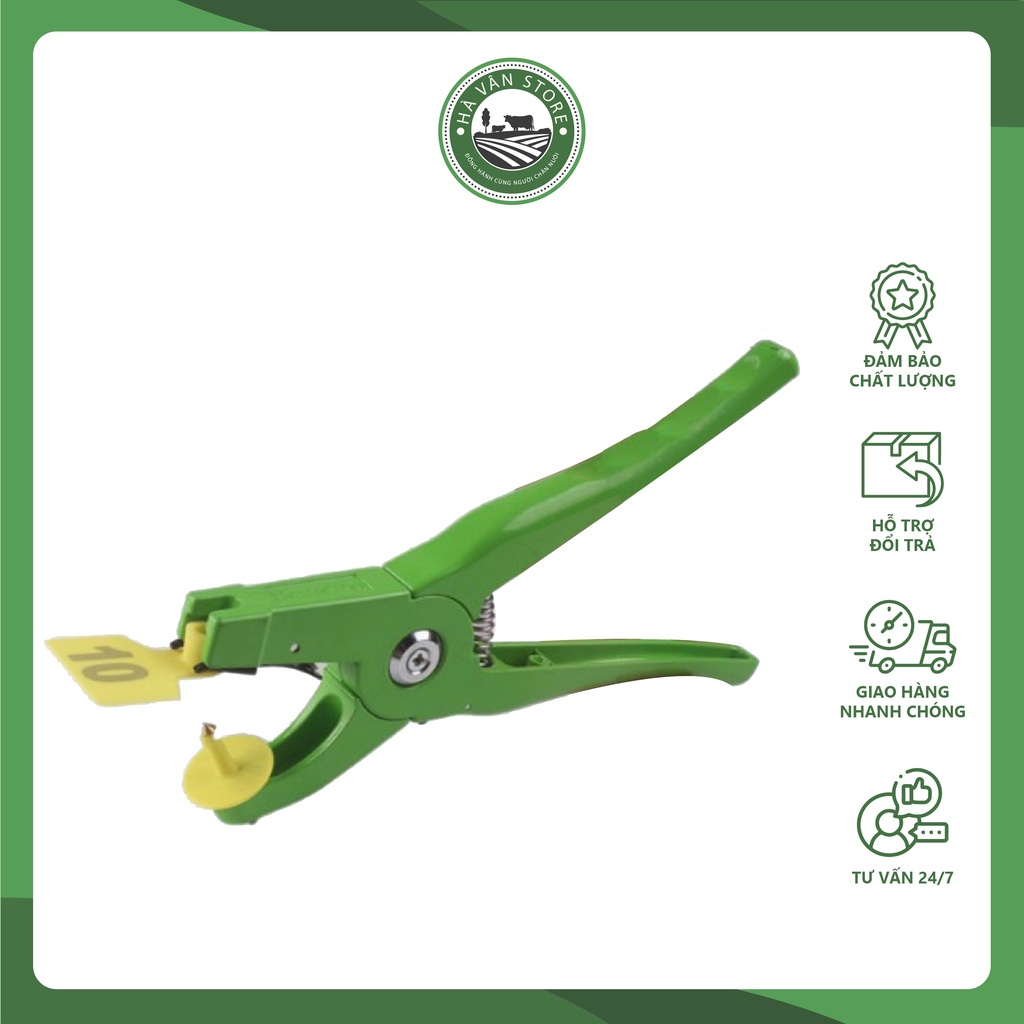 Dụng cụ bấm lỗ tai cho bò, heo, dê đeo thẻ phân biệt - Kìm bấm lỗ tai - Hà Vân Store