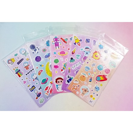 sticker hành tinh nhiều màu S30 sticker cute sticker dễ thương cung hoàng đạo