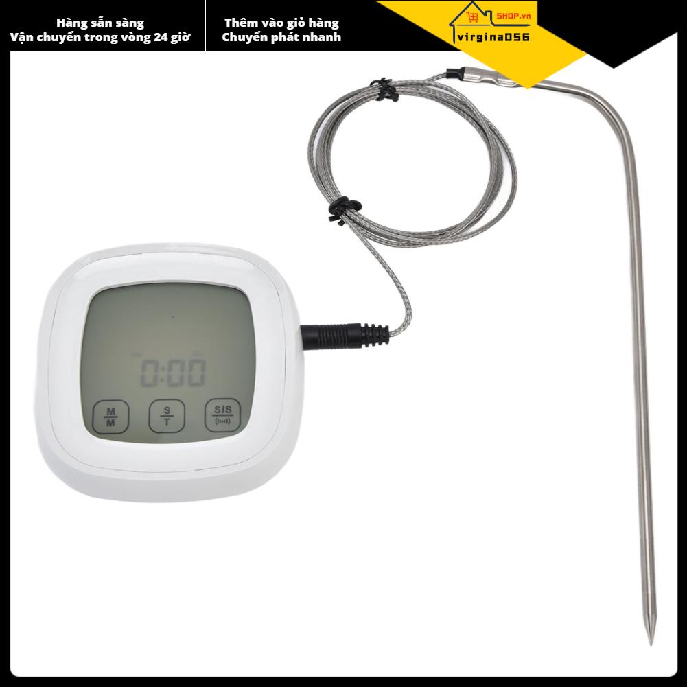 Virgina056 Nhiệt kế thịt Màn hình LED kỹ thuật số Đa chức năng lò nướng với đầu dò để nấu Nướng BBQ