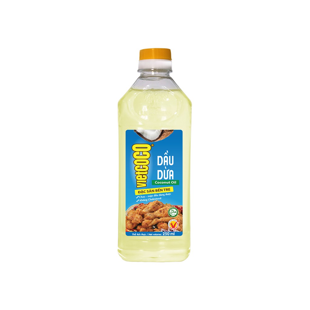 Dầu Dừa Tinh Luyện Vietcoco 250ml- Dầu Dừa Đông Đặc