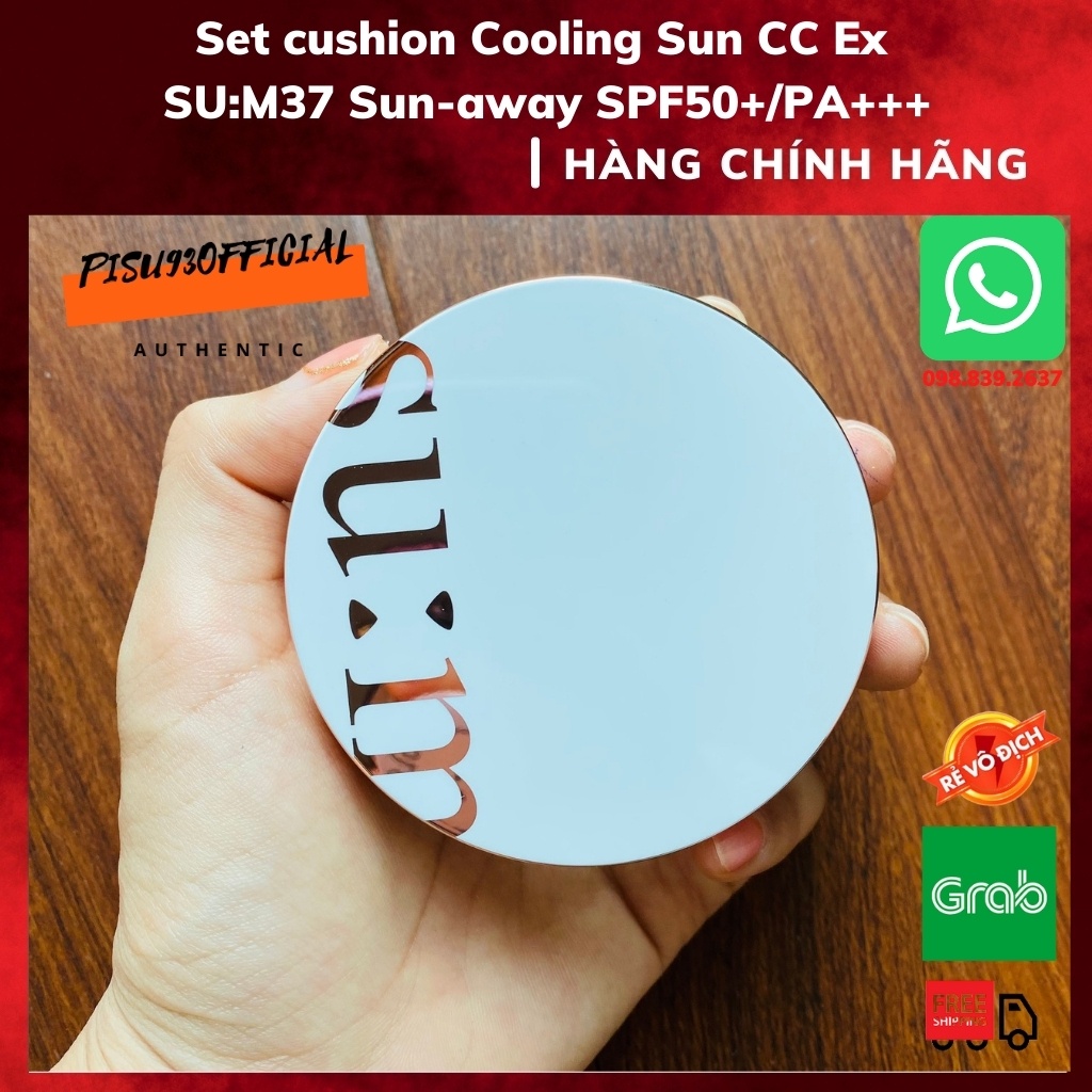 Cushion chống nắng, làm mát da, giúp lớp trang điểm hoàn hảo - Su:m37 Sun-Away Cooling Sun CC EX SPF50+ /PA++++ (reffil) | BigBuy360 - bigbuy360.vn
