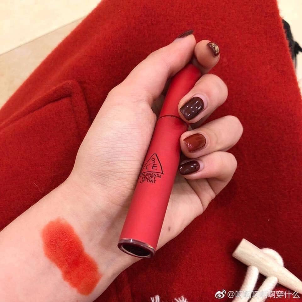 Son 3CE velvet lip tint chính hãng màu đỏ cam CHILDLIKE