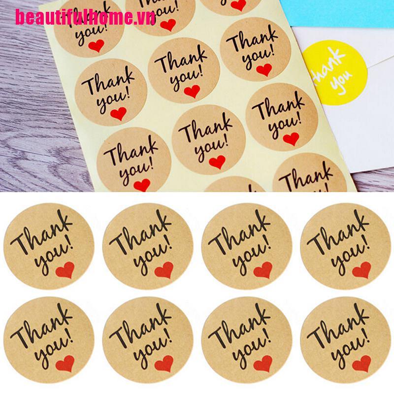 Hình Dán 60 &quot;Thank You&quot; Với Kraft