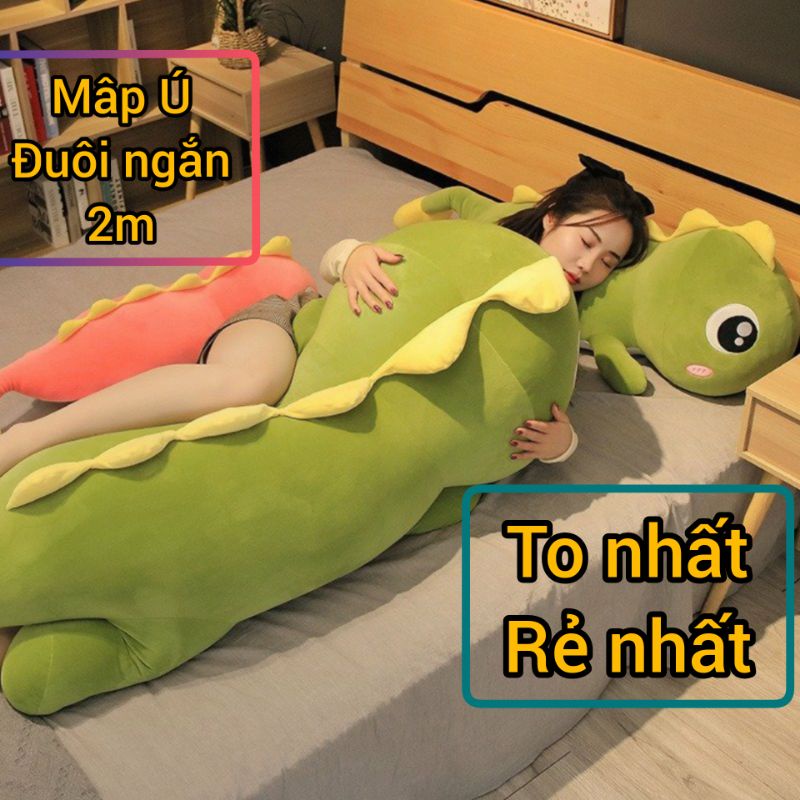 [BigSize 2m] Gấu bông Khủng long đuôi tim, khủng long mắt lồi lòi