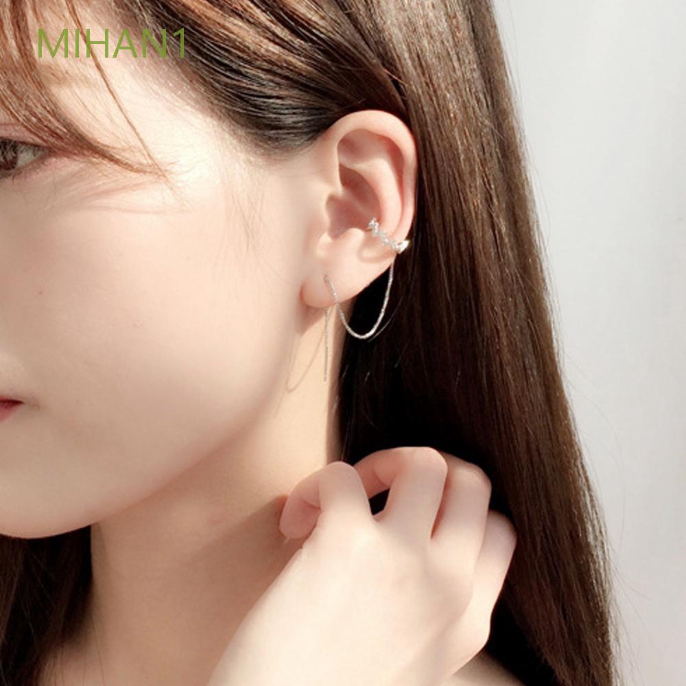 1 Khuyên Vành Tai Đính Đá Zircon Trắng Mihan1