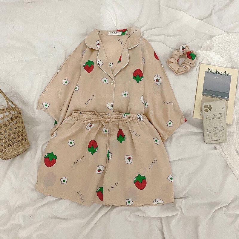 Set pijama in hình, bộ ngủ in hình