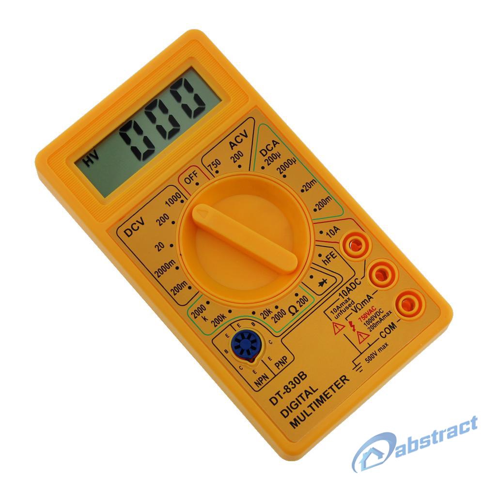 AB DT-830B LCD Digital Multimeter AC/DC 750/1000V Amp Volt Ohm Tester Meter